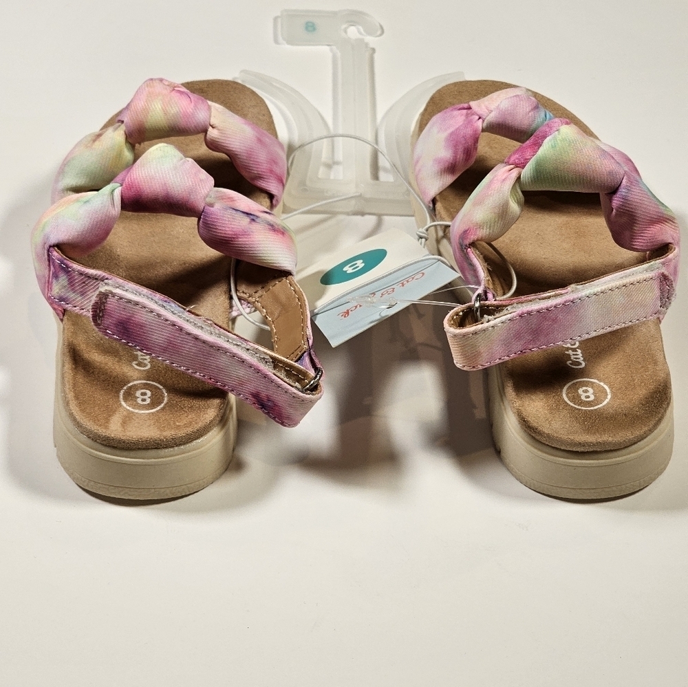 Toddler Girls Cat & Jack Tie-Dye Fabric Sandals Size 8 - Picture 8 of 10